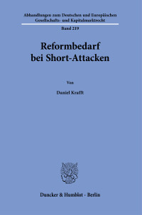 Reformbedarf bei Short-Attacken