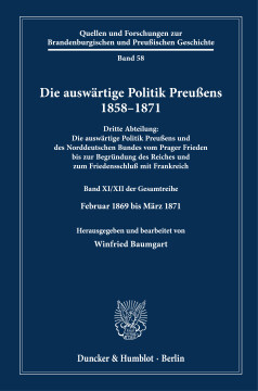 Die auswärtige Politik Preußens 1858–1871 Die auswärtige Politik Preußens 1858–1871