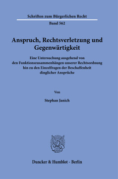 Anspruch, Rechtsverletzung und Gegenwärtigkeit Anspruch, Rechtsverletzung und Gegenwärtigkeit