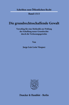 Die grundrechtsschaffende Gewalt Die grundrechtsschaffende Gewalt