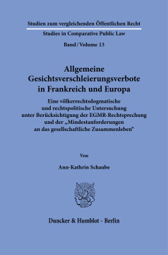 Allgemeine Gesichtsverschleierungsverbote in Frankreich und Europa Allgemeine Gesichtsverschleierungsverbote in Frankreich und Europa