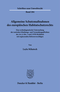 Allgemeine Schutzmaßnahmen des europäischen Habitatschutzrechts