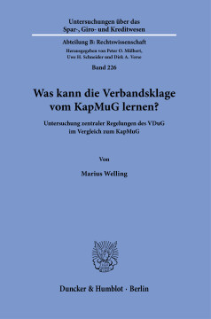 Was kann die Verbandsklage vom KapMuG lernen? Was kann die Verbandsklage vom KapMuG lernen?