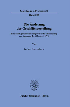 Die Änderung der Geschäftsverteilung Die Änderung der Geschäftsverteilung