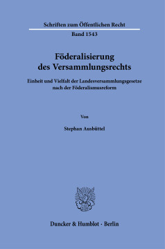 Föderalisierung des Versammlungsrechts Föderalisierung des Versammlungsrechts