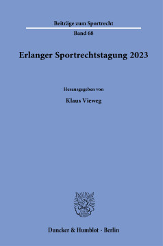 Erlanger Sportrechtstagung 2023 Erlanger Sportrechtstagung 2023