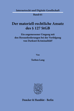 Der materiell-rechtliche Ansatz des § 127 StGB Der materiell-rechtliche Ansatz des § 127 StGB