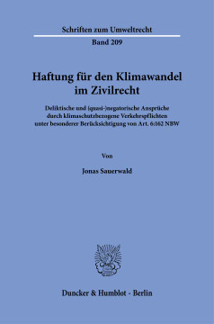 Haftung für den Klimawandel im Zivilrecht Haftung für den Klimawandel im Zivilrecht