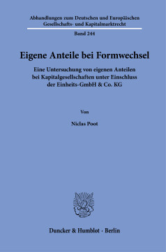 Eigene Anteile bei Formwechsel Eigene Anteile bei Formwechsel