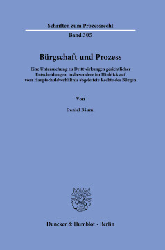 Bürgschaft und Prozess Bürgschaft und Prozess