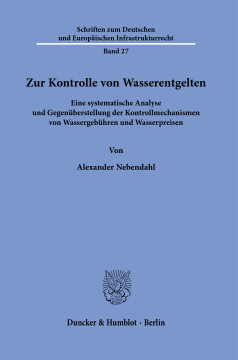 Zur Kontrolle von Wasserentgelten Zur Kontrolle von Wasserentgelten