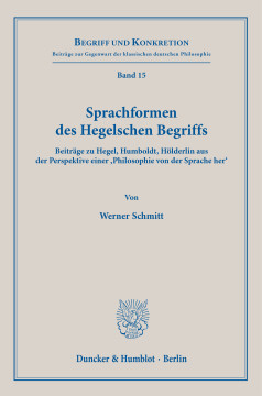 Sprachformen des Hegelschen Begriffs Sprachformen des Hegelschen Begriffs