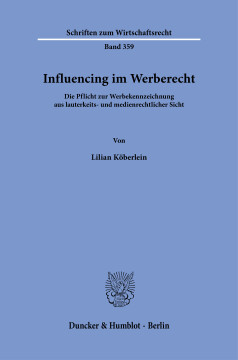 Influencing im Werberecht Influencing im Werberecht