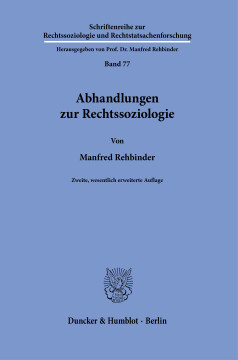 Abhandlungen zur Rechtssoziologie Abhandlungen zur Rechtssoziologie