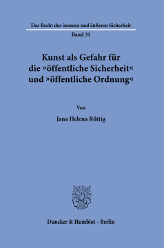 Kunst als Gefahr für die »öffentliche Sicherheit« und »öffentliche Ordnung« Kunst als Gefahr für die »öffentliche Sicherheit« und »öffentliche Ordnung«