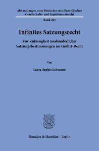 Infinites Satzungsrecht