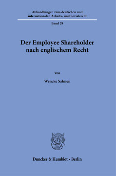 Der Employee Shareholder nach englischem Recht Der Employee Shareholder nach englischem Recht