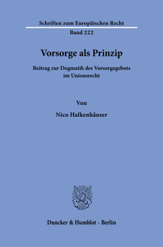 Vorsorge als Prinzip Vorsorge als Prinzip