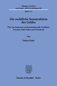 Die rechtliche Konstruktion des Geldes