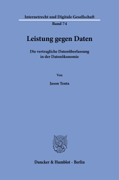 Leistung gegen Daten Leistung gegen Daten