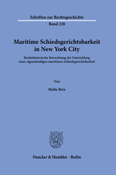 Maritime Schiedsgerichtsbarkeit in New York City Maritime Schiedsgerichtsbarkeit in New York City