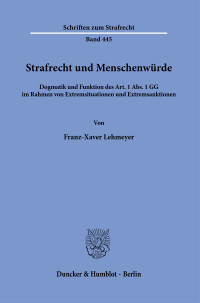 Strafrecht und Menschenwürde
