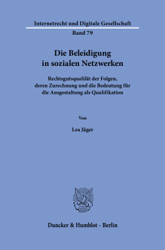 Die Beleidigung in sozialen Netzwerken Die Beleidigung in sozialen Netzwerken