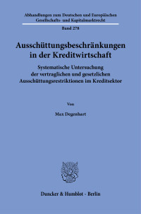 Ausschüttungsbeschränkungen in der Kreditwirtschaft