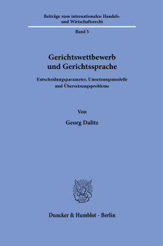 Gerichtswettbewerb und Gerichtssprache Gerichtswettbewerb und Gerichtssprache