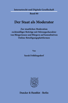 Der Staat als Moderator Der Staat als Moderator