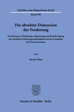 Die absolute Dimension der Forderung Die absolute Dimension der Forderung