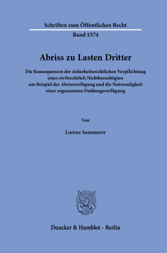 Abriss zu Lasten Dritter Abriss zu Lasten Dritter