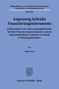 Anpassung hybrider Finanzierungsinstrumente
