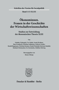 Ökonominnen. Frauen in der Geschichte der Wirtschaftswissenschaften