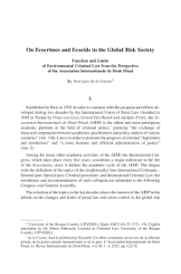 On Ecocrimes and Ecocide in the Global Risk Society