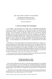 Leib und Leben achten und schützen