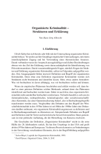 Organisierte Kriminalität – Strukturen und Erklärung