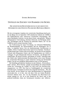 Urteilen im Zeichen von Hammer und Sichel
