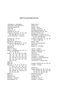 Ortsnamenregister