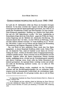 Germanisierungspolitik im Elsass 1940–1945