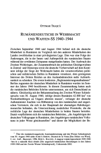 Rumäniendeutsche in Wehrmacht und Waffen-SS 1940–1944