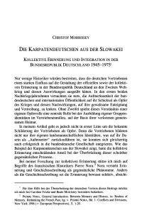 Die Karpatendeutschen aus der Slowakei