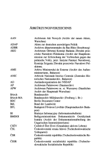 Abkürzungsverzeichnis