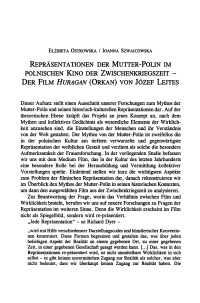 Repräsentationen der Mutter-Polin im polnischen Kino der Zwischenkriegszeit – der Film Huragan (Orkan) von Józef Lejtes