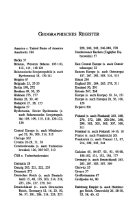 Geografisches Register