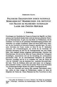 Politische Emanzipation durch nationale Mobilisierung?