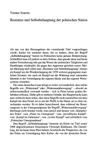 Resistenz und Selbstbehauptung der polnischen Nation