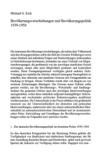 Bevölkerungsverschiebungen und Bevölkerungspolitik 1939-1950