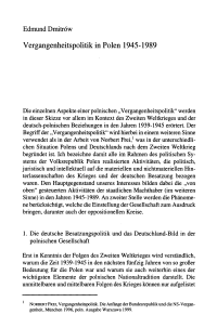 Vergangenheitspolitik in Polen 1945-1989