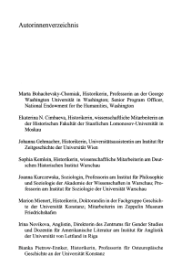 Autorinnenverzeichnis